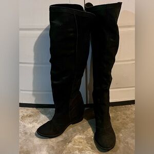 Naughty Monkey Black Over-the-Knee Boots